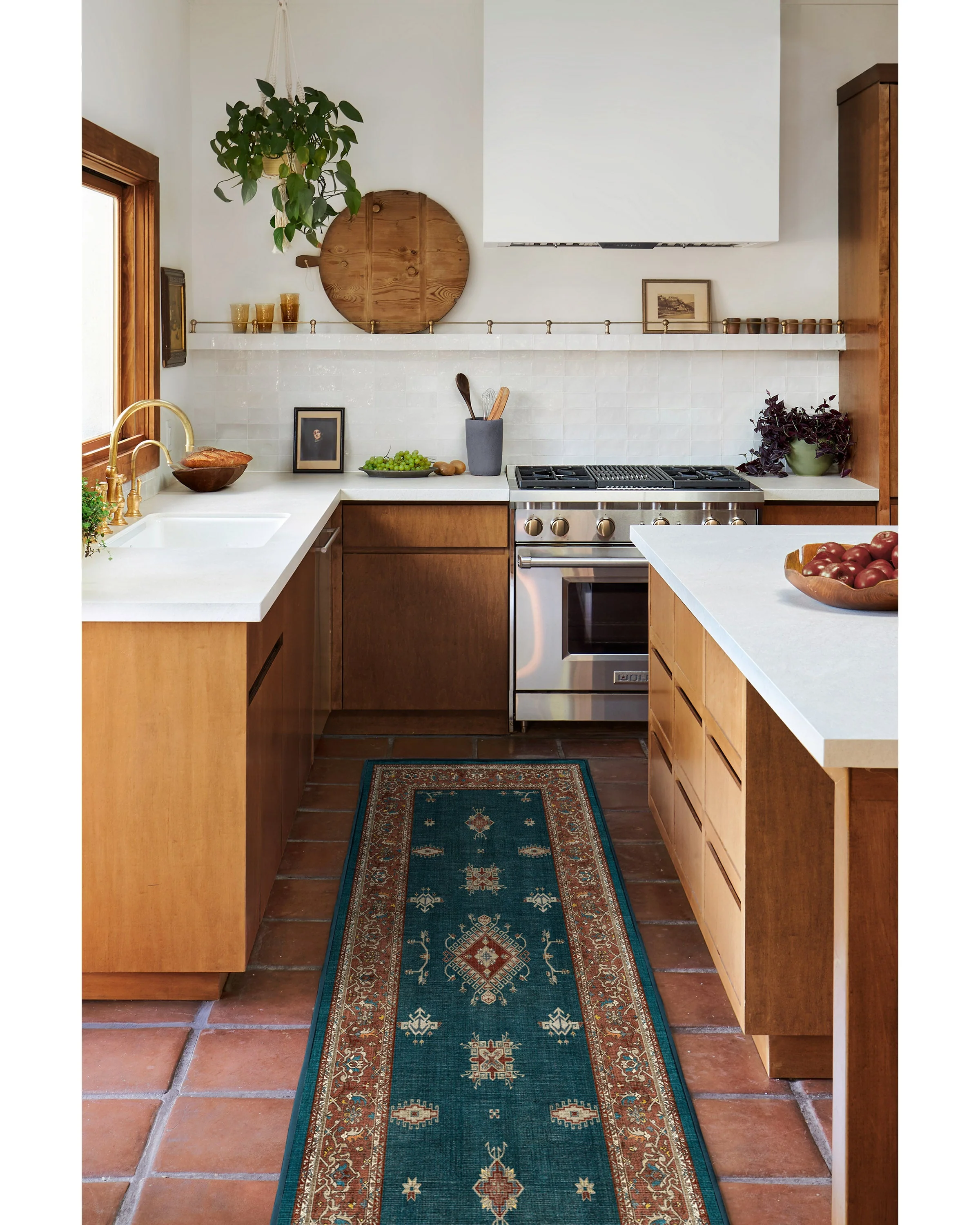 Verena Teal Blue Flatwoven Rug - Image 4