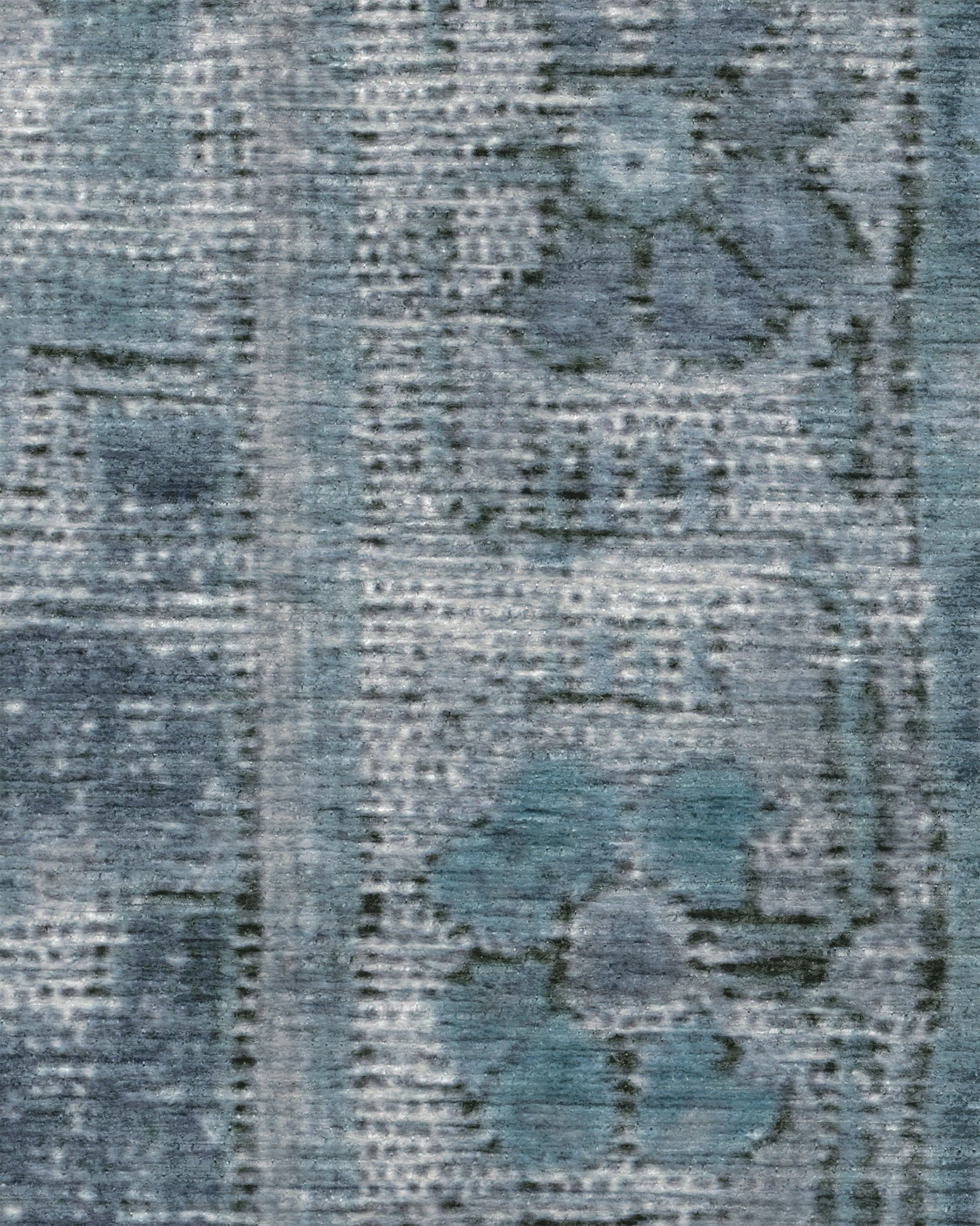 Vintage Daisy Bordered Blue Rug - Image 12