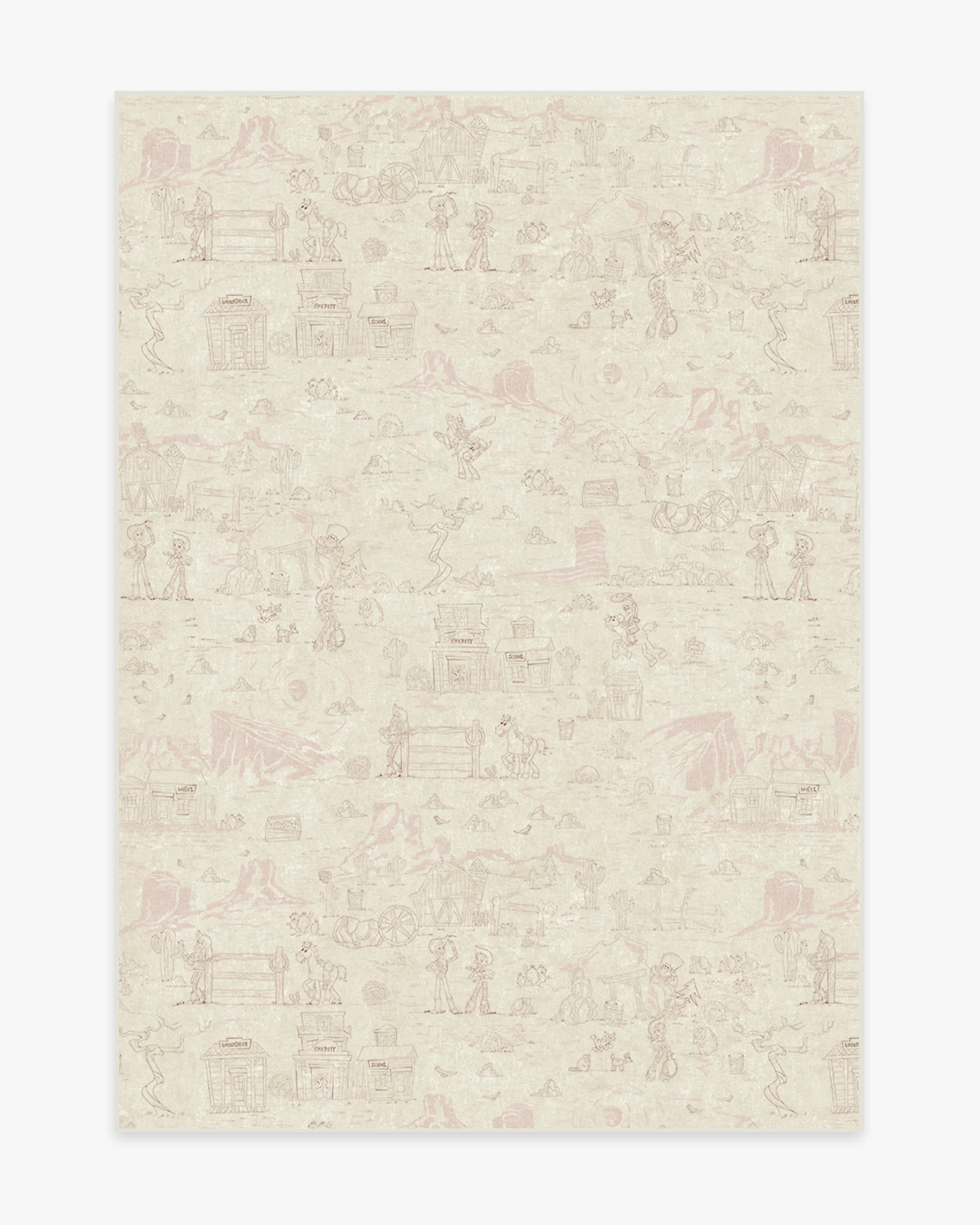 Woody's Roundup Soft Rose Pink Flatwoven Rug