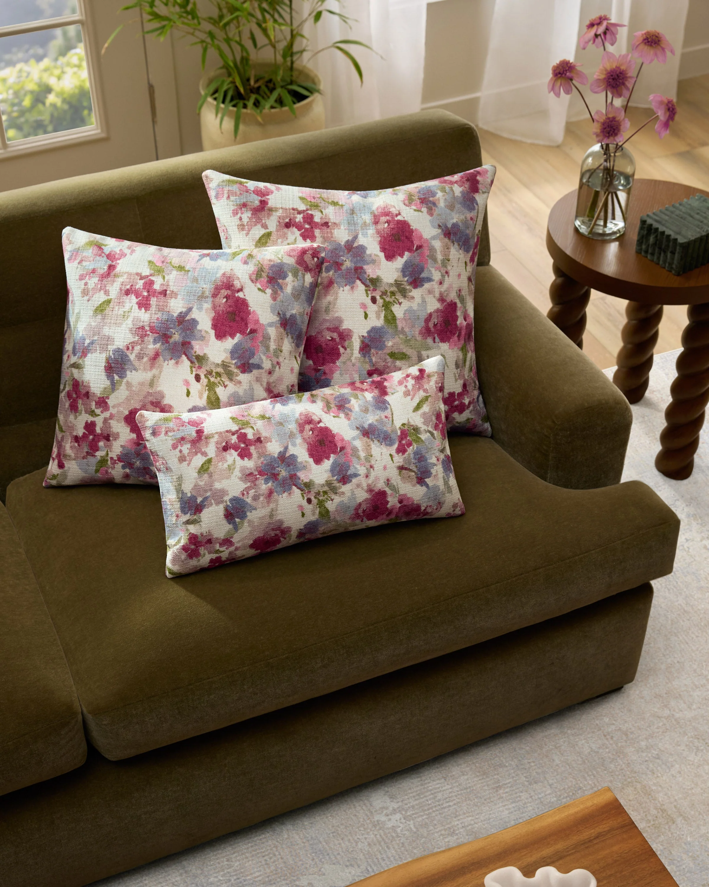 Amelia Ivory Multicolor Woven Throw Pillow - Image 6