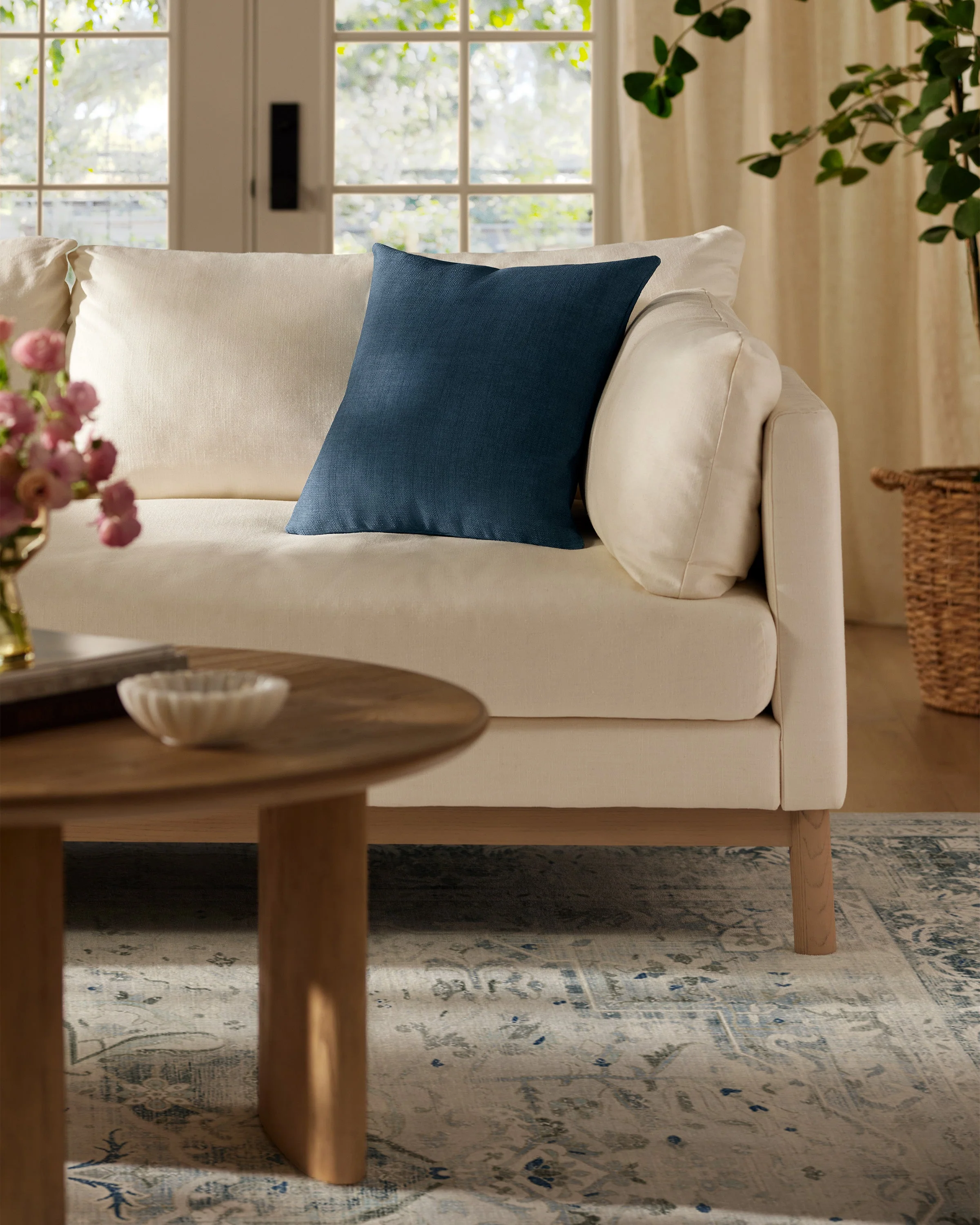 Indigo Woven Throw Pillow - Image 4