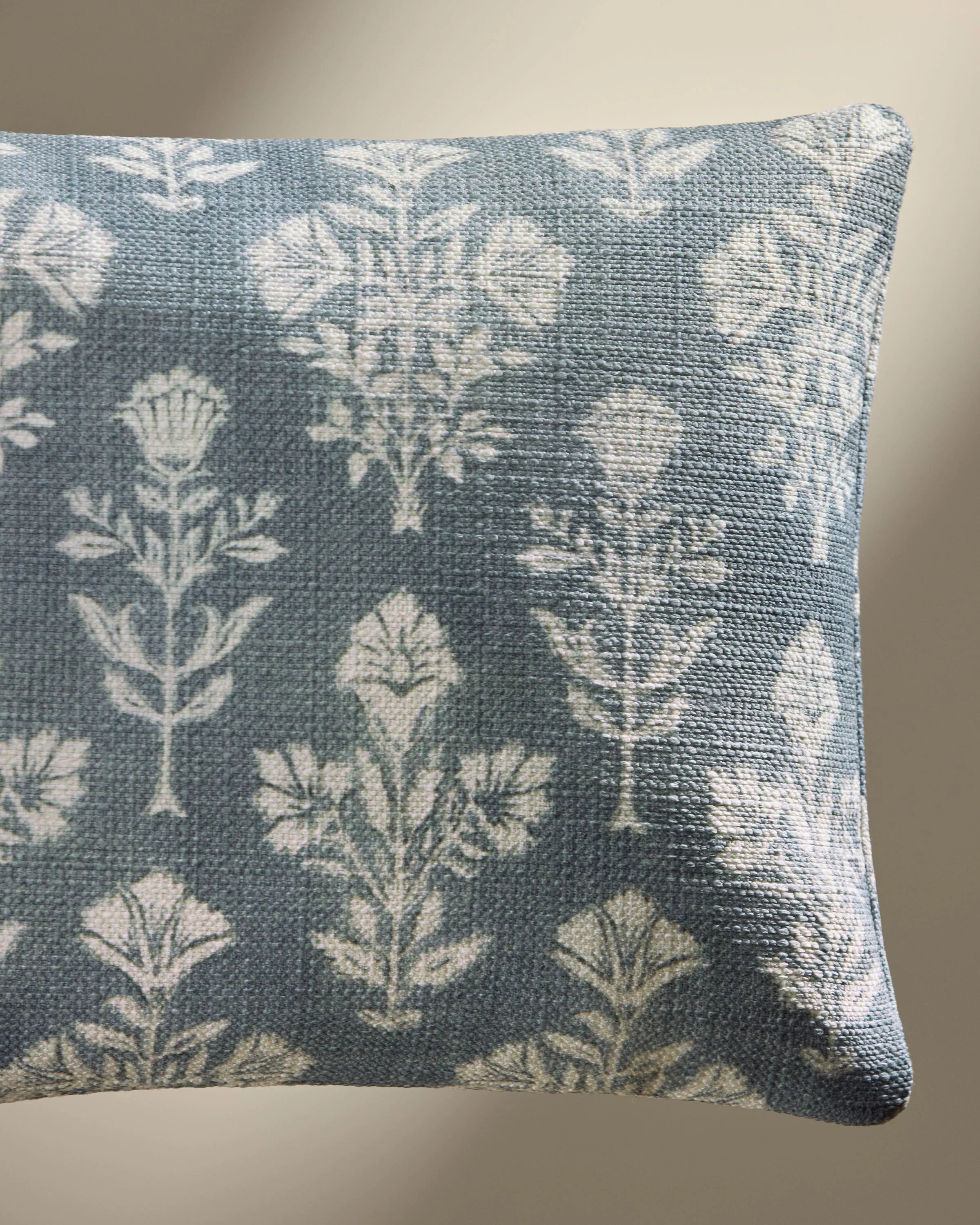 Lauretta Blue Grey Woven Throw Pillow - Image 6