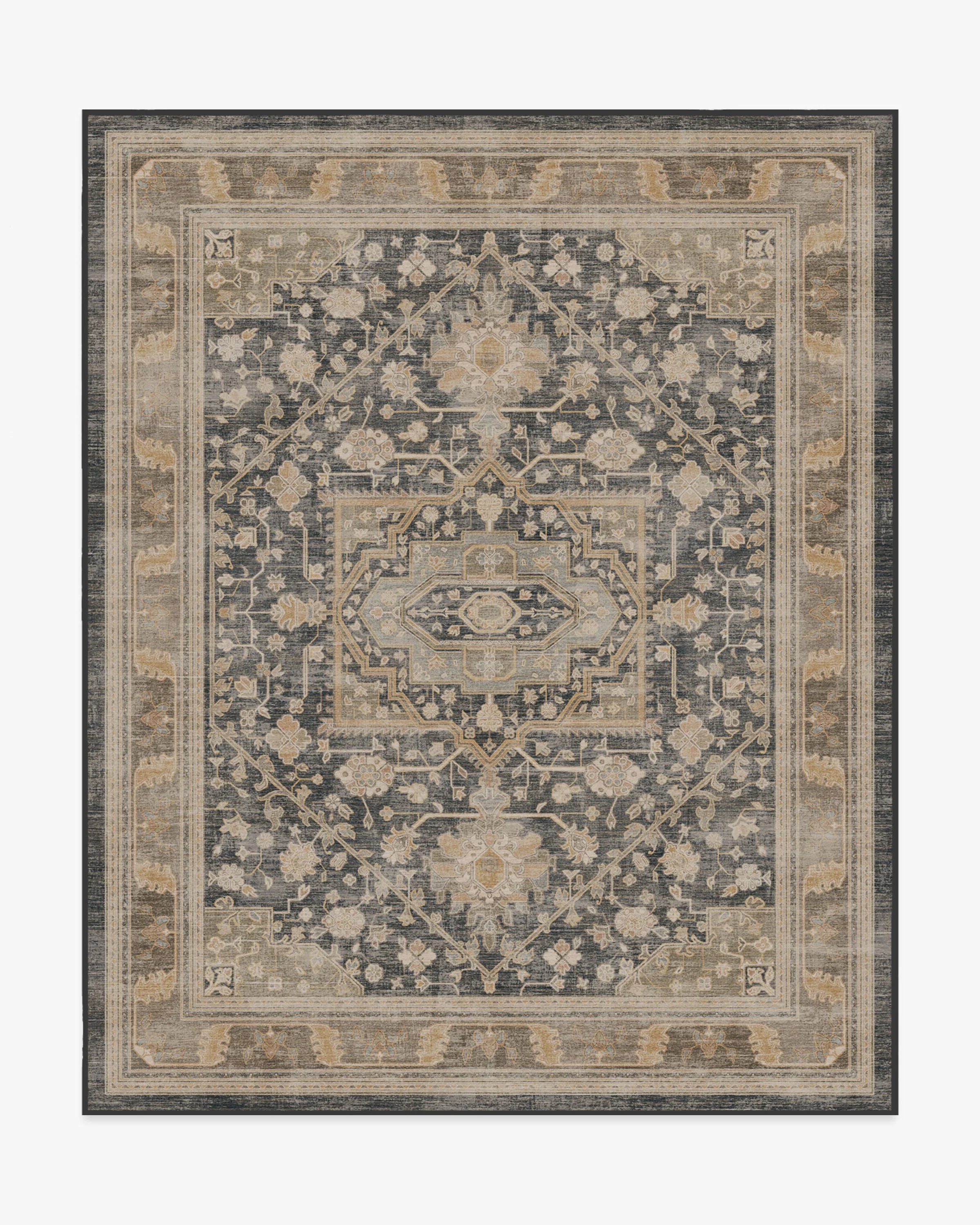 Zahra Ink & Vintage Citron Flatwoven Rug - Image 16