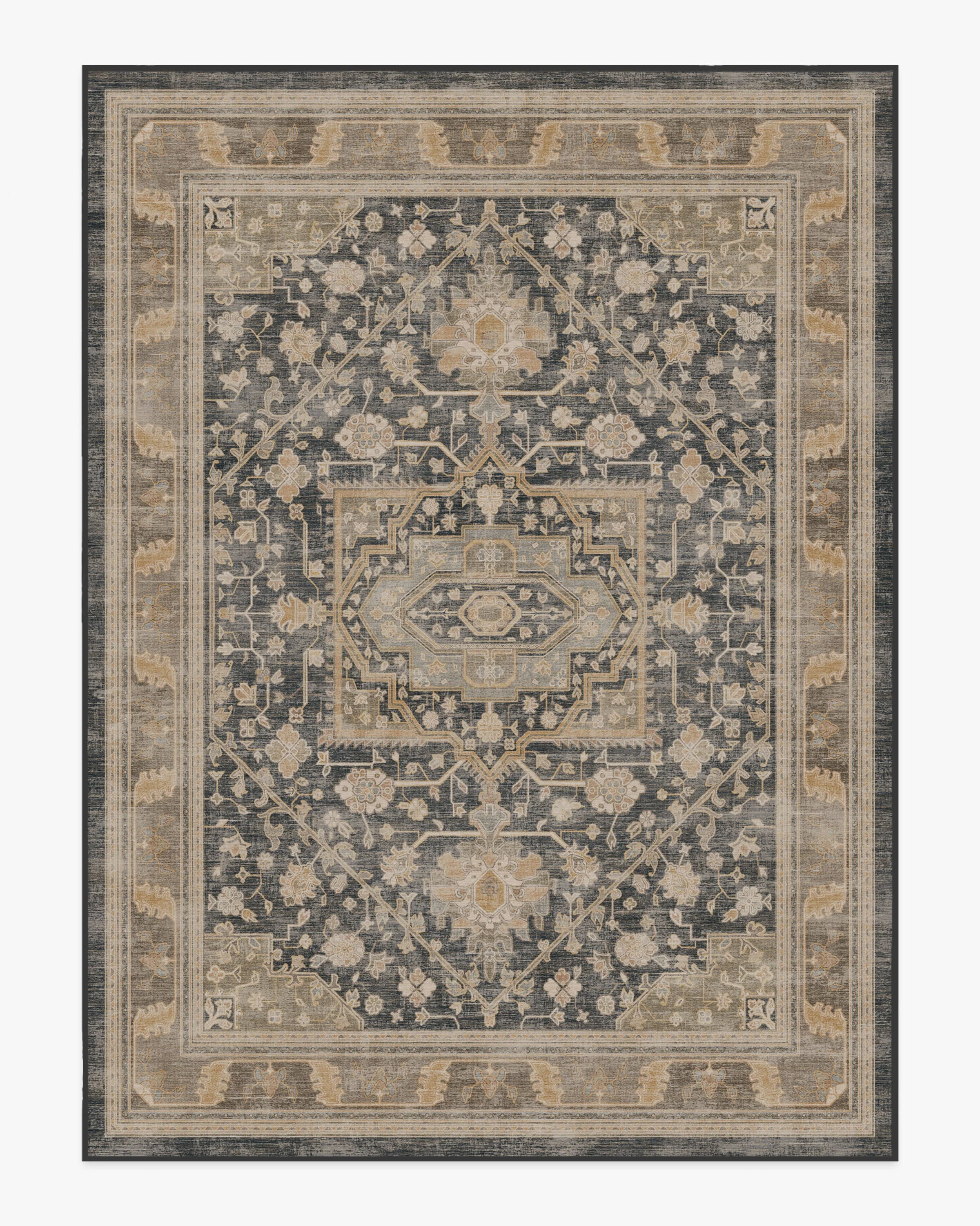 Zahra Ink & Vintage Citron Flatwoven Rug - Image 17