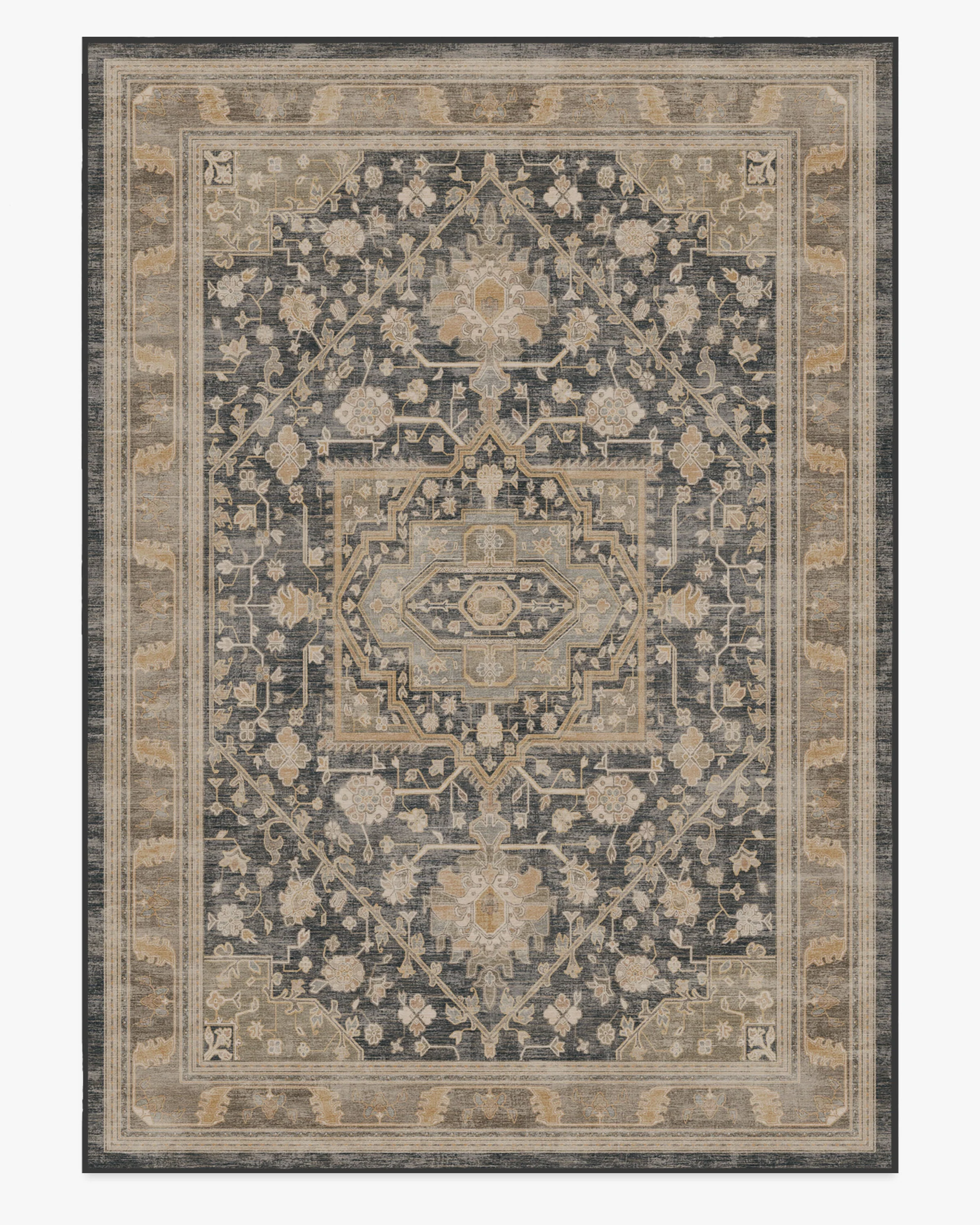 Zahra Ink & Vintage Citron Flatwoven Rug - Image 18