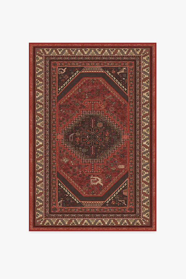 Zareen Scarlet Red Rug - Image 6