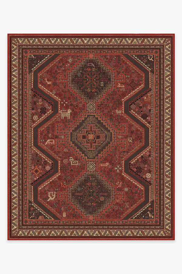 Zareen Scarlet Red Rug - Image 8