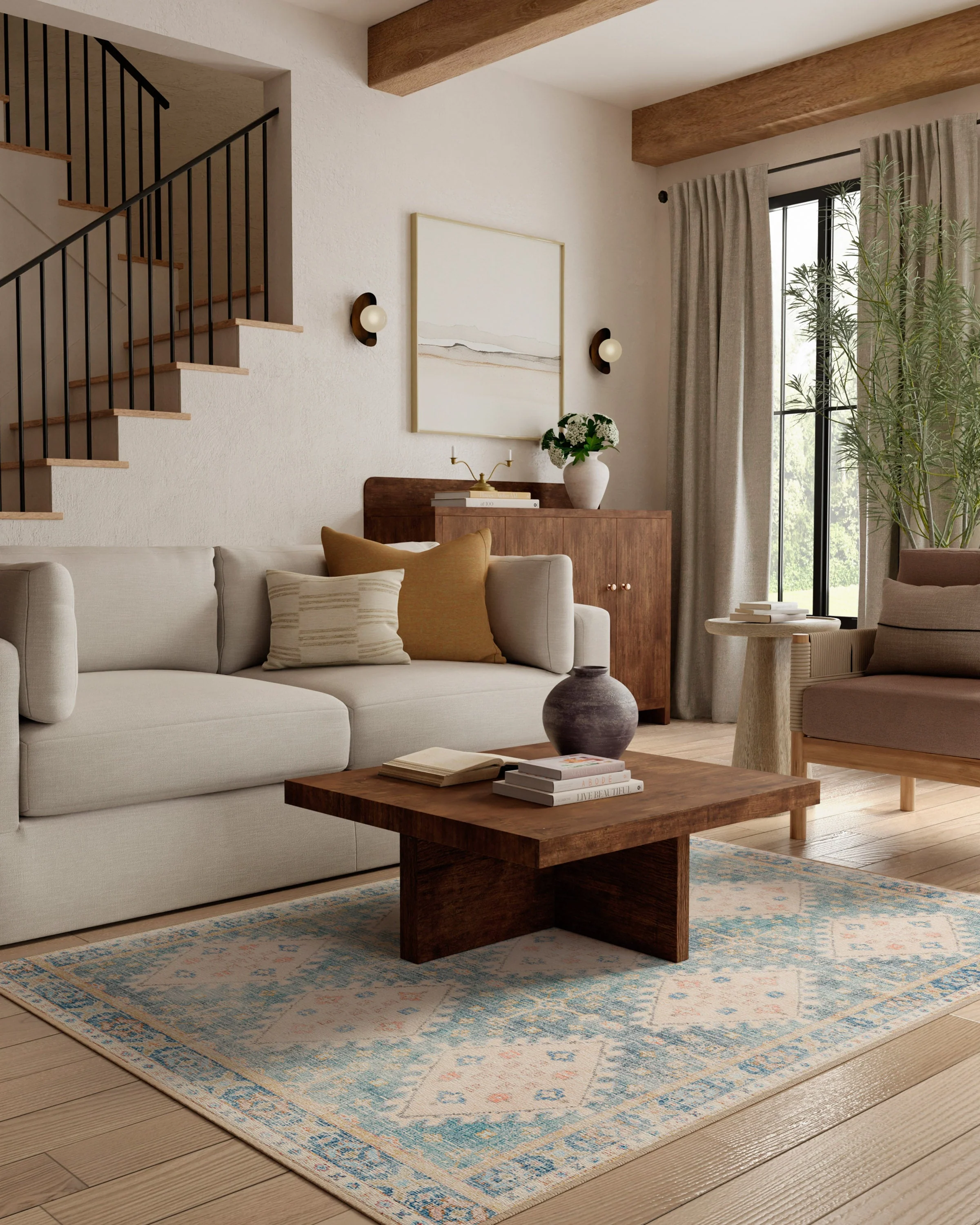 Zosia Blue Flatwoven Rug - Image 3